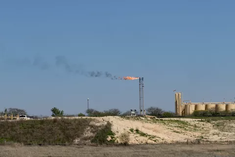 A fracking site in the Eagle Ford Shale Area, Texas