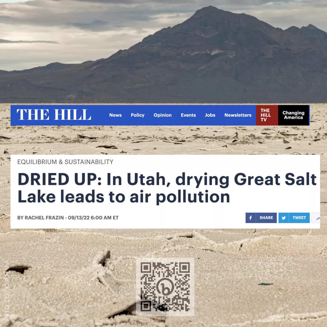 Great salt Lake with news article 