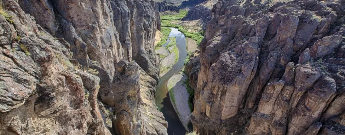 An image of steep canyon walls