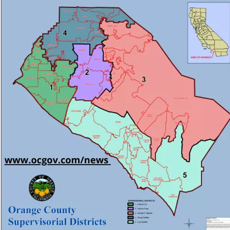 Orange County Supervisorial Districts