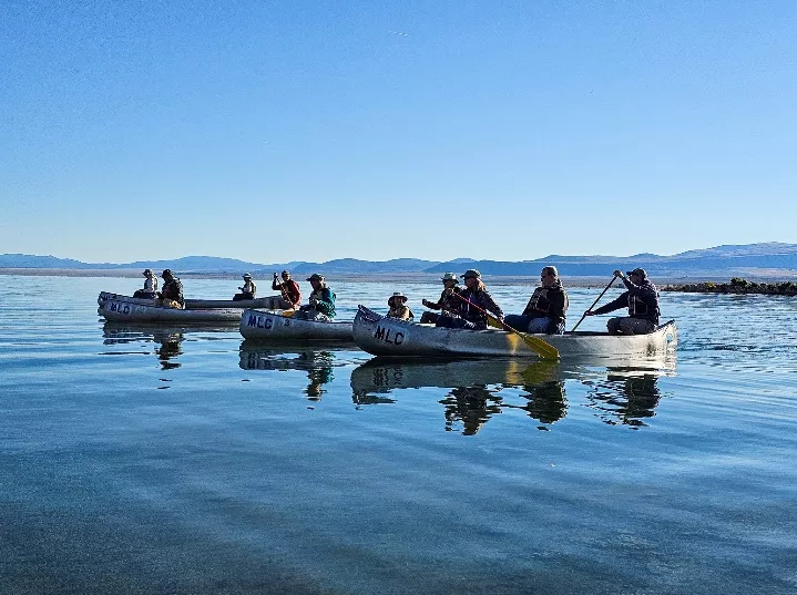 Canoes on Mono Lake