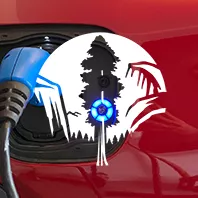 Sierra Club Logon over Electric Car charger