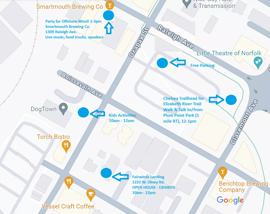 Map of Global Wind Day activities in Chelsea