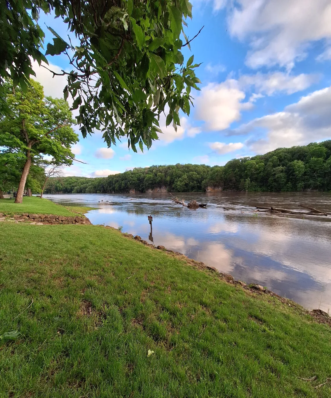 flood waters at Palisades-Kepler State Park