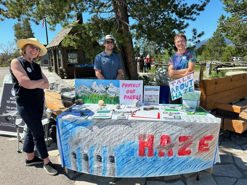 Tabling against haze pollution at Grand Teton