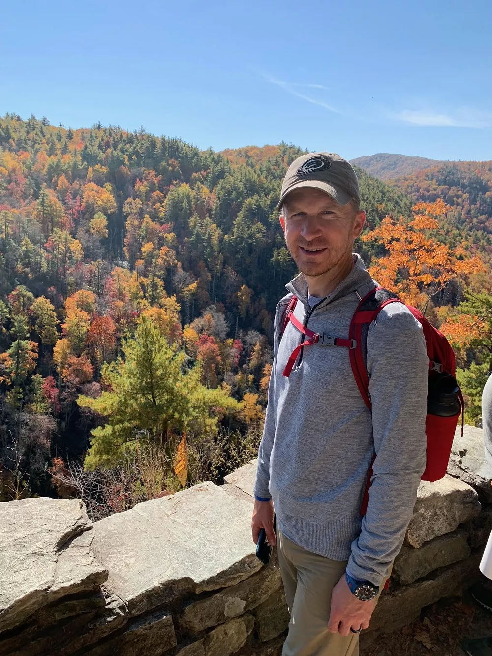 NC Chapter Director Chris Herndon on a fall hike in the NC mountains