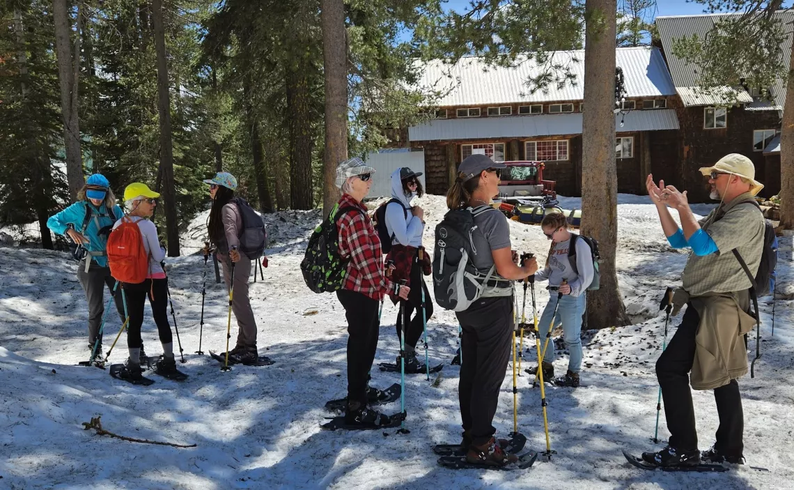 John teaching snowshoeing at Outdoor Leadership Training