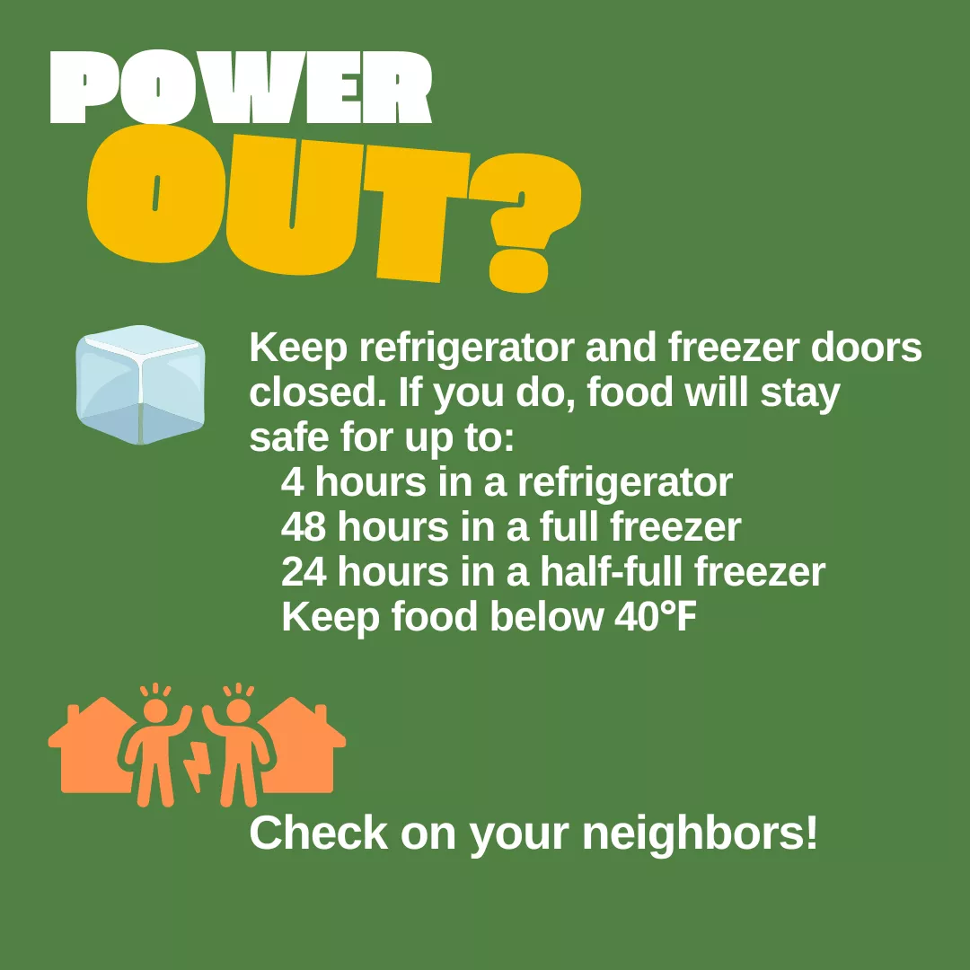 What to do if the power goes out