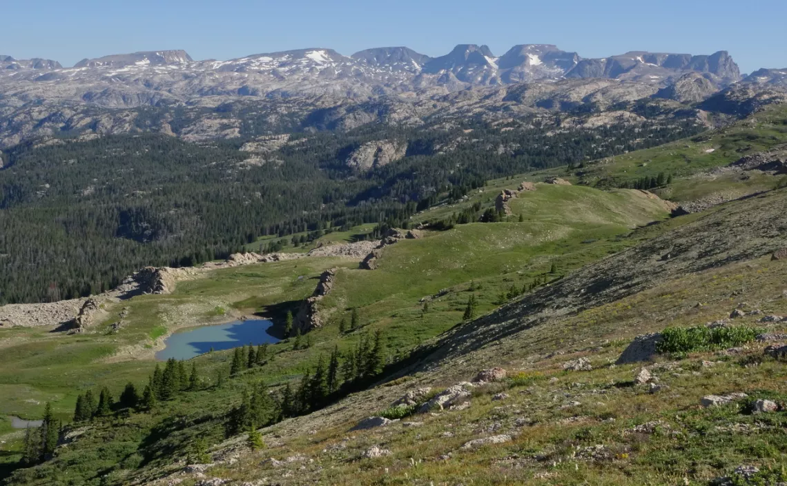 Looking northwest from the ridge