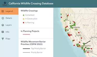 California Wildlife Crossing Database