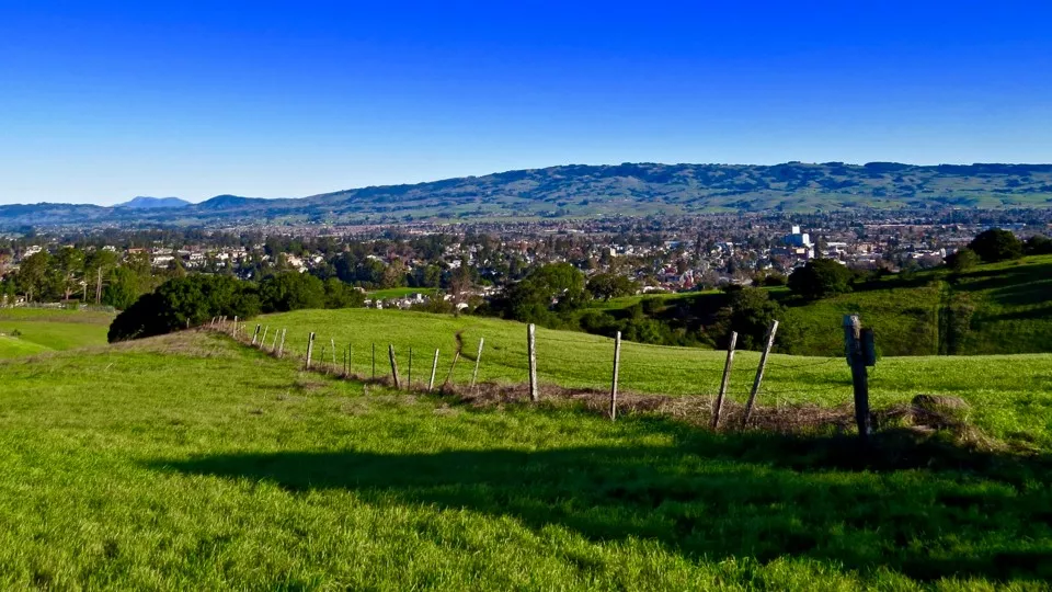 countryside at the edge of Petaluma