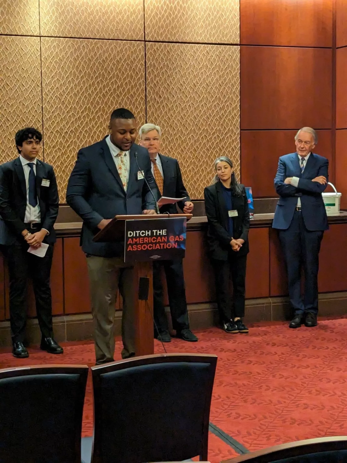 Xavier Boatright speaks at Congressional press conference