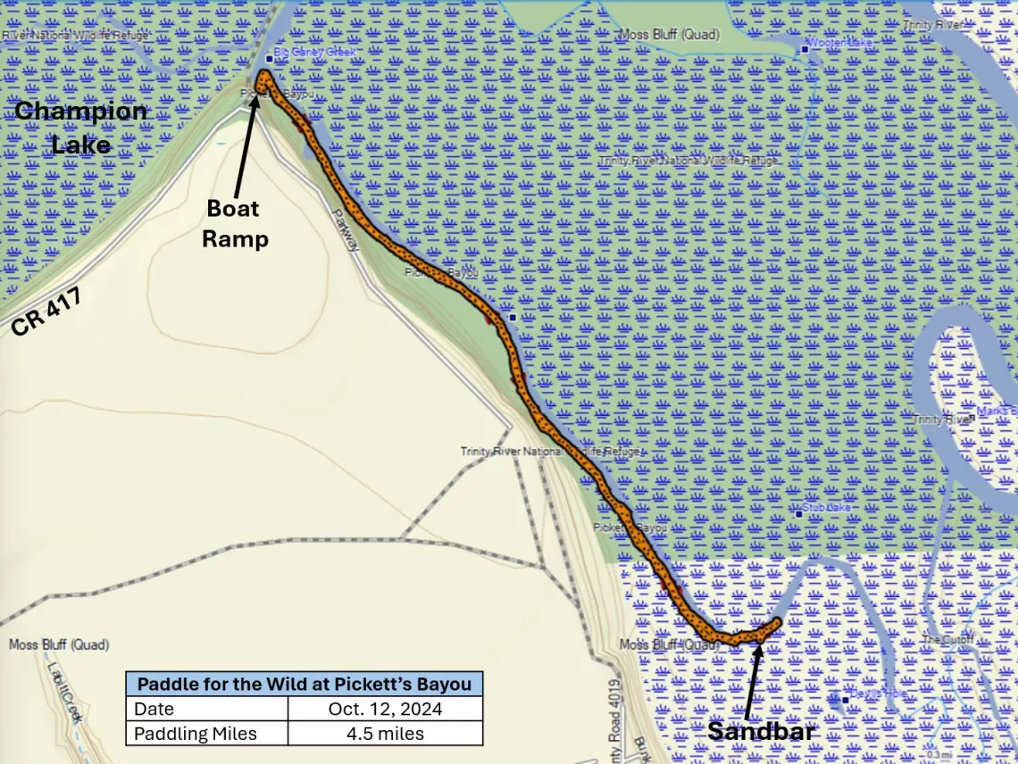 GPS Track of “Paddle for the Wild” 2024