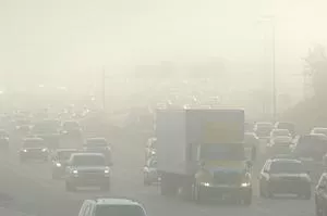 traffic with pollution