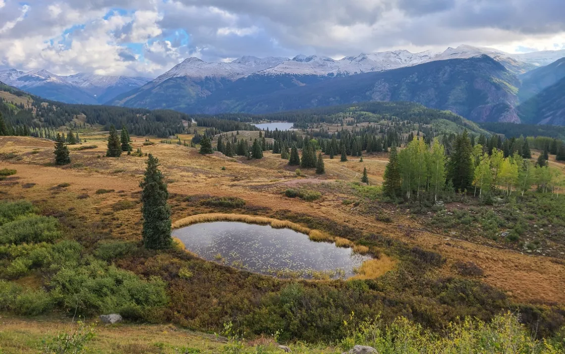 Looking NE from US 550 from Molas Pass