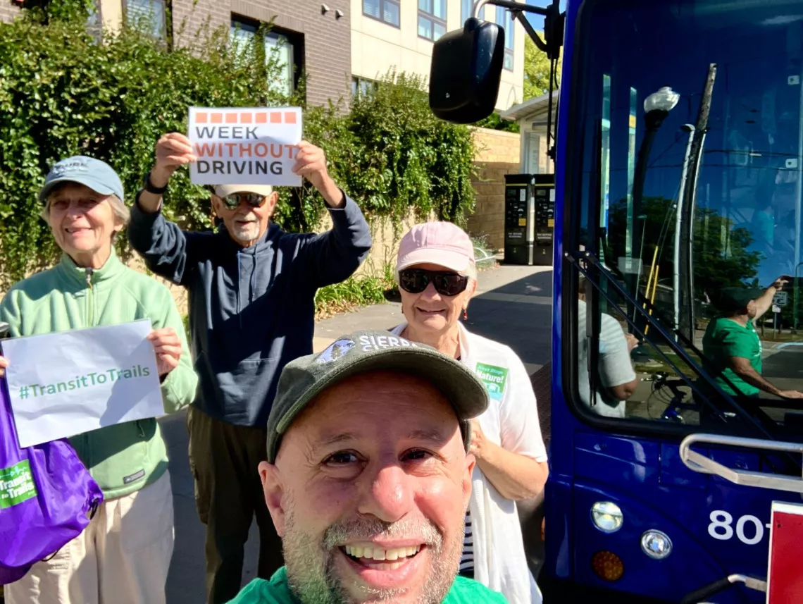 Sierra Club North Star Chapter members enjoy “going green” to the park, via bus.