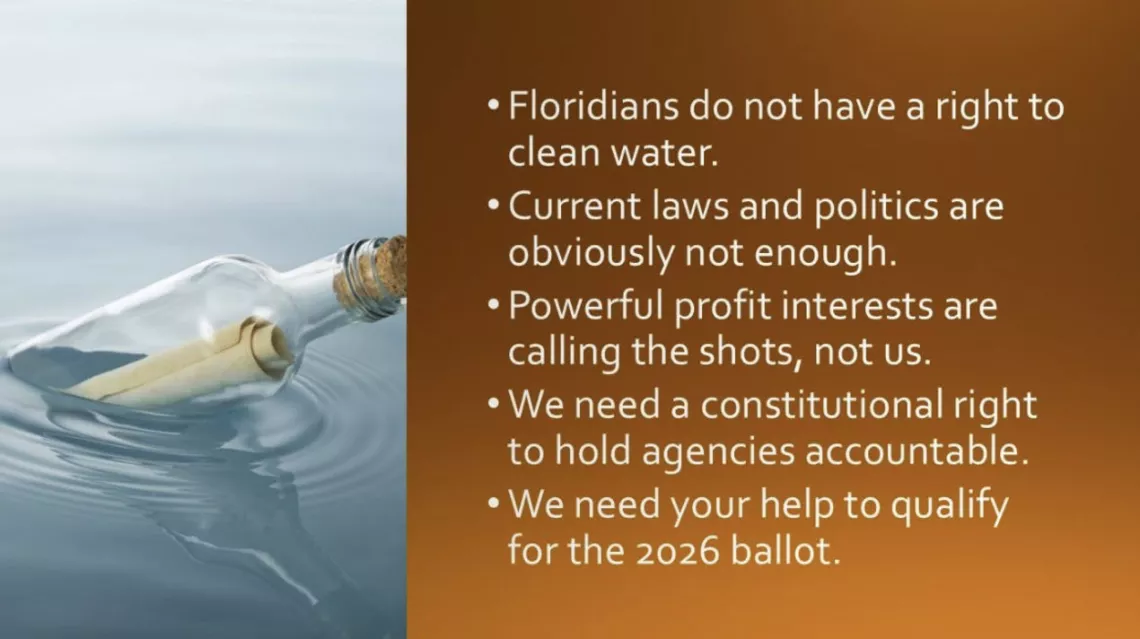 Right to Clean Water - We need your help to qualify for the 2026 ballot.