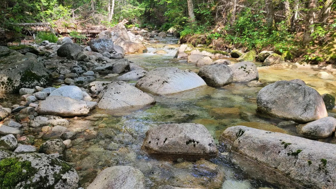 Just below Katahdin Stream campground, view of the creek by the same name