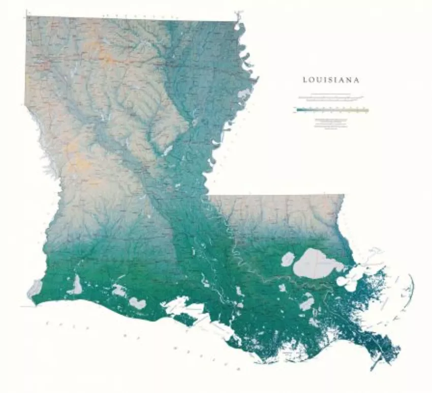 Map of Louisiana Elevation.png
