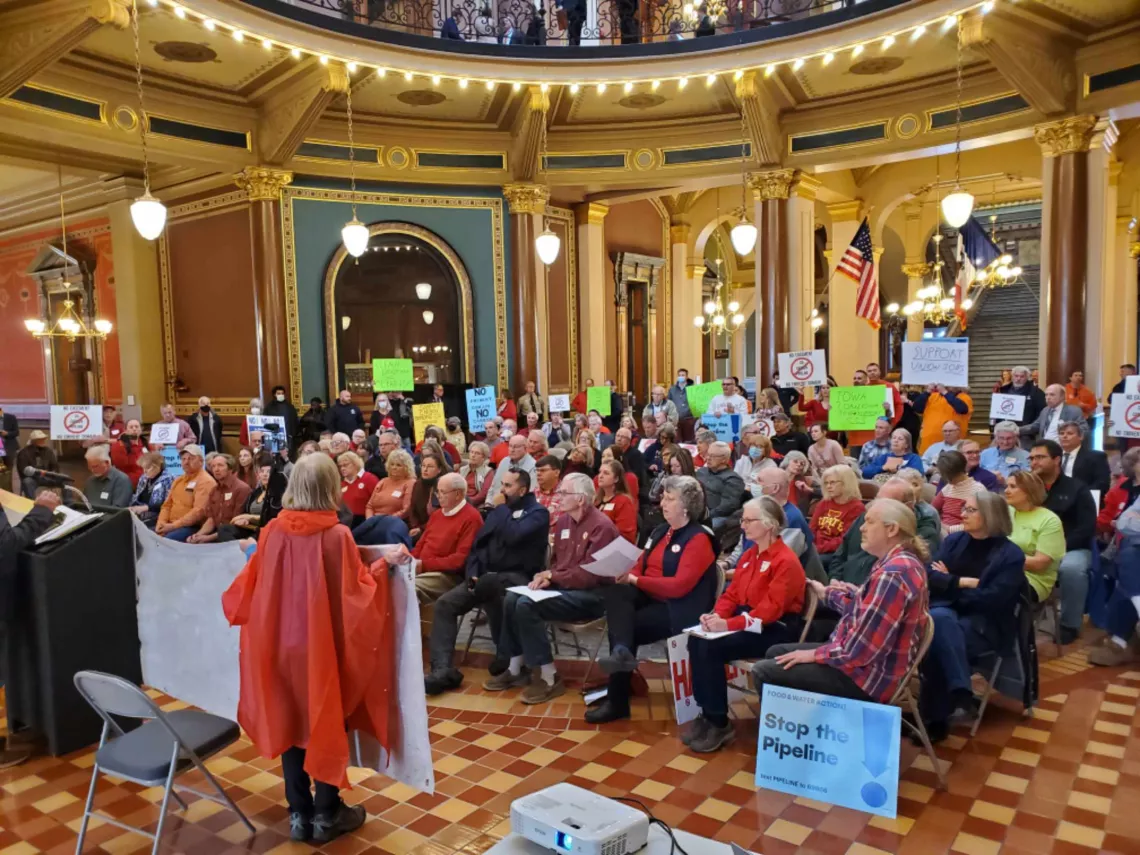 Public Hearing in March, 2022, at the Iowa Capitol