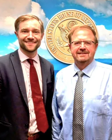 NC Chapter excom member Drew Ball and US Rep. Chuck Edwards in Washington, June 2023