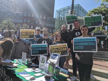Sierra Club staff and volunteers at a rally