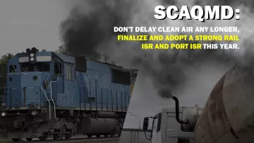train polluting air