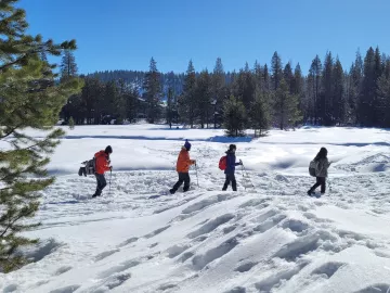 Hug High Snowshoe Trip at Donner Lake