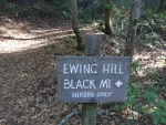 Sign Ewing Hill Black MT Hikers Only