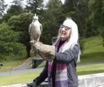 Linda Pauer with Falcon