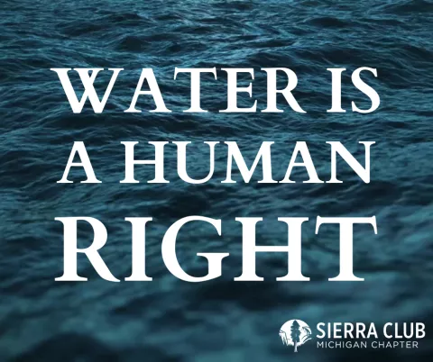 water with words Water is a Human Right 