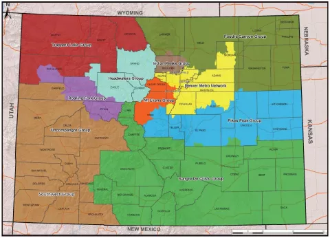 Colorado Sierra Club Regional Group Map