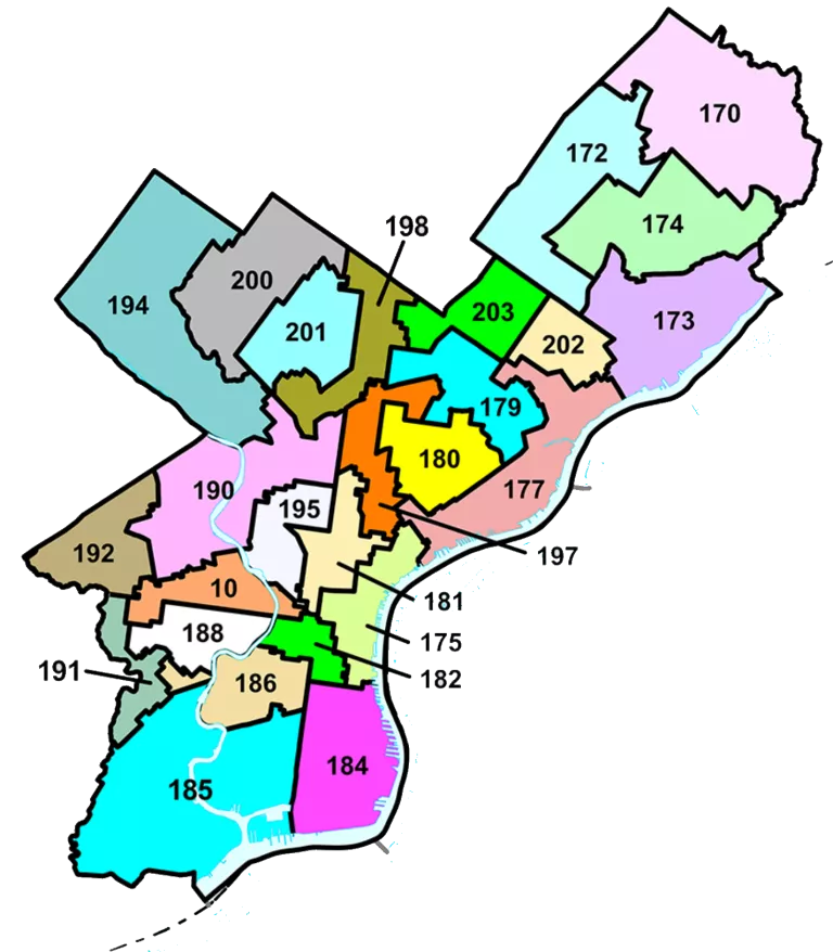 PA House Map Phildalphia