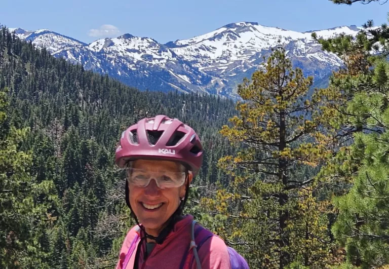 Suzy the Treasurer Mountain Biking in the Sierras