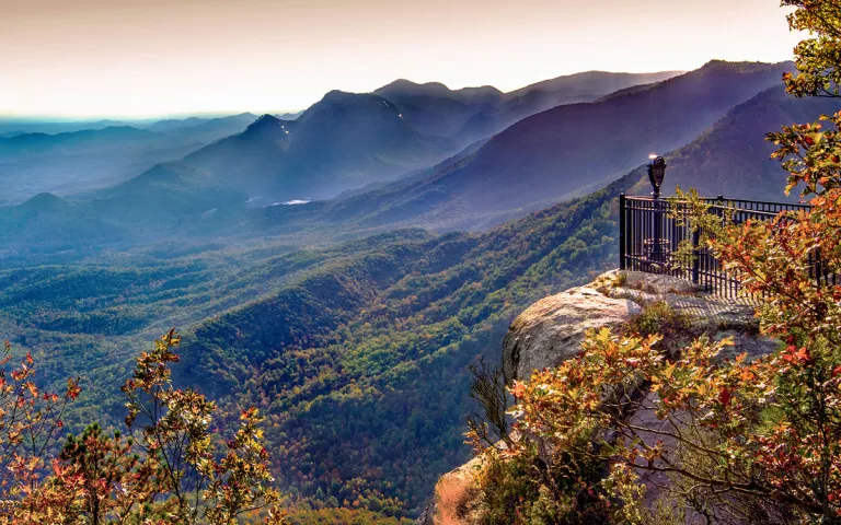 A valley in Caesars Head State Park South Carolina