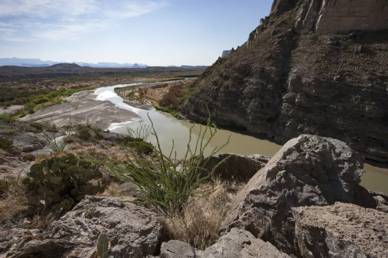 big bend river low with drought