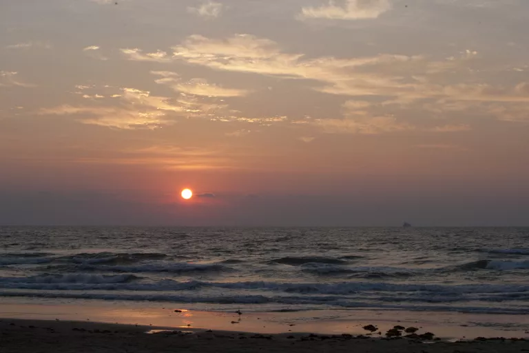 sunrise on texas beach