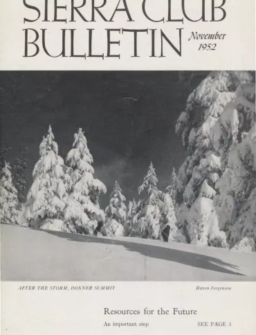 Sierra Club Bulletin November 1952