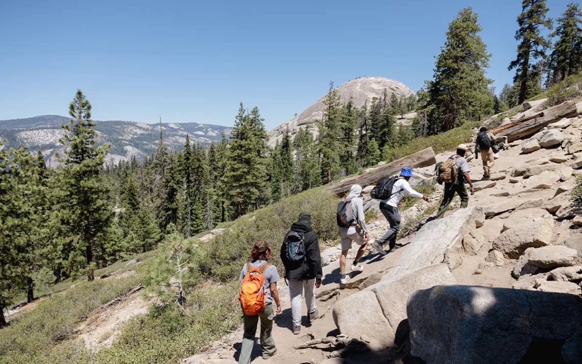 Detroit youth enjoy an ICO (Inspiring Connections Outdoors) trip to Yosemite National Park.