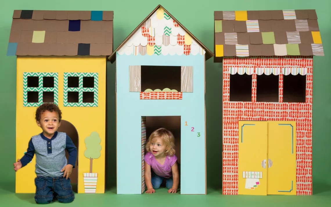 Cardboard play best sale houses