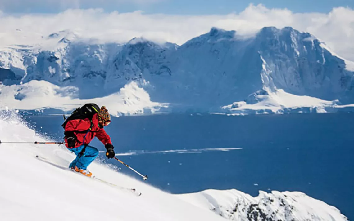 Ben Shook: ''This is a crazy place to strap skis to your feet.''