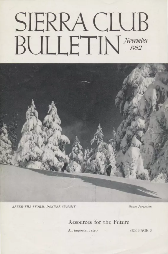 Sierra Club Bulletin November 1952