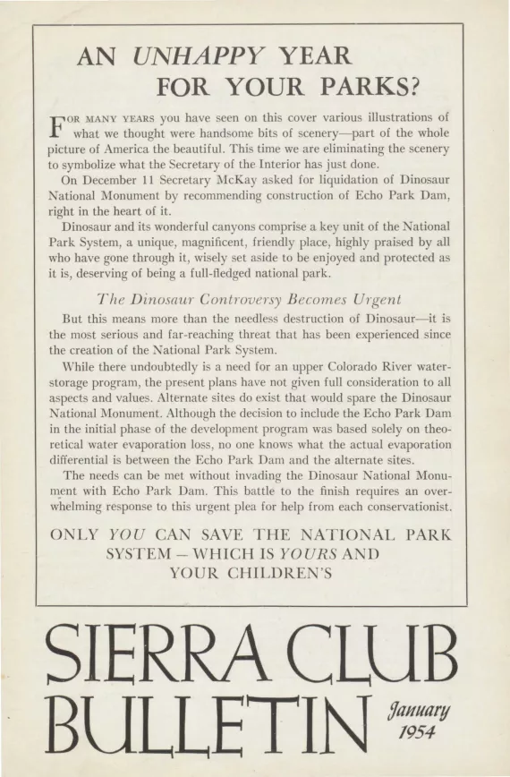Sierra Club Bulletin January 1954