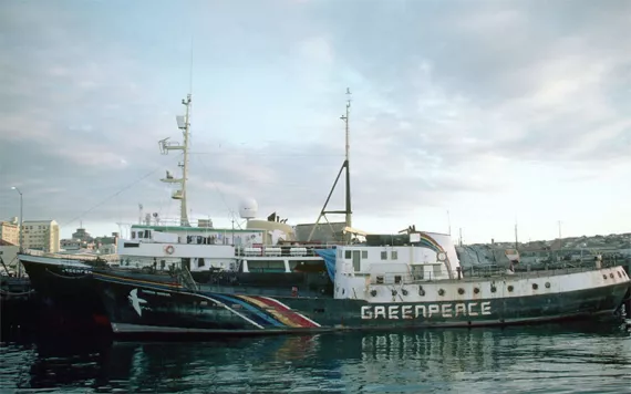 Greenpeace's ship, the Rainbow Warrior