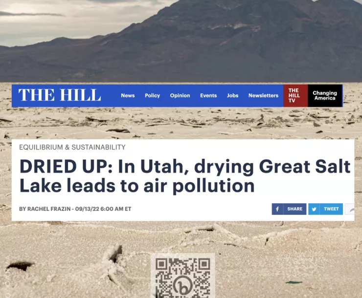 Great salt Lake with news article 