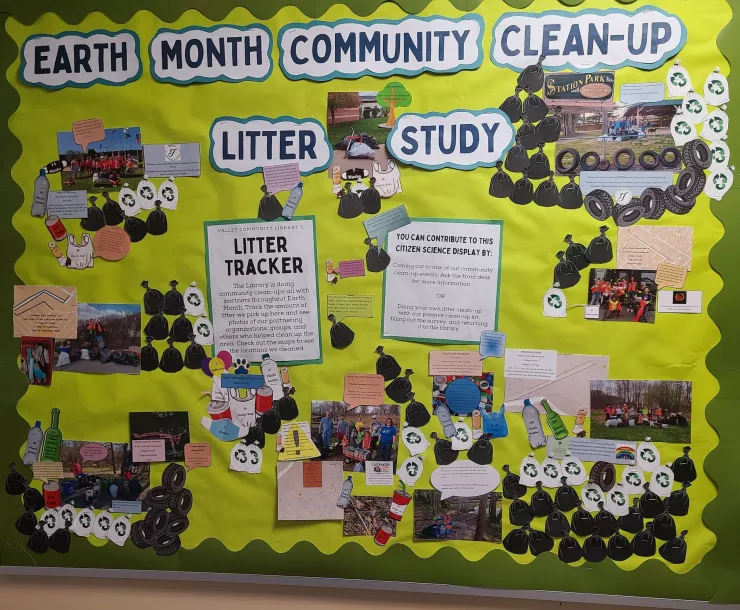 Poster about Earth Month Community Cleanup Study