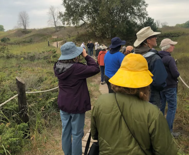 Birders at Kohler-Andrae State Park