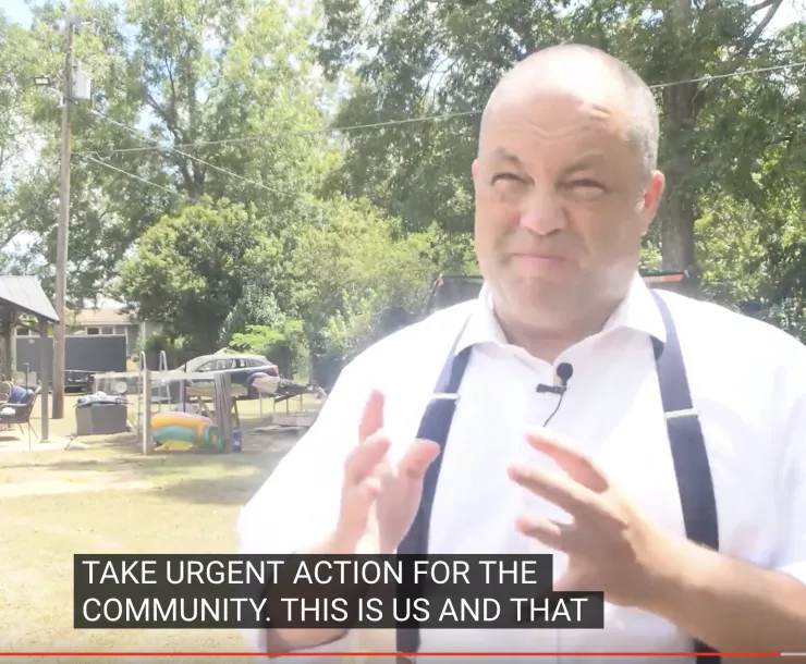 Ben Jealous talking in Alabama