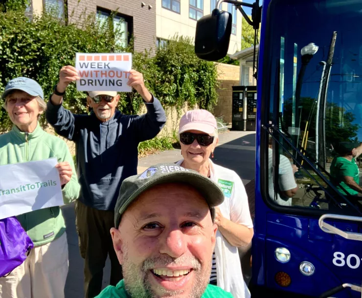 Sierra Club North Star Chapter members enjoy “going green” to the park, via bus.