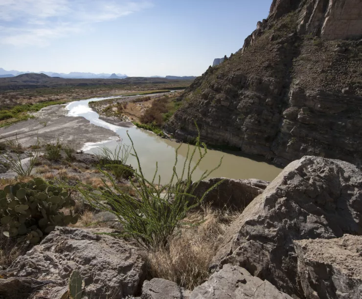 big bend river low with drought